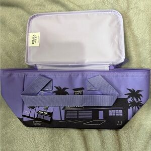 Trader Joe's Bag Mini Insulated Cooler Tote Lunch Bag Lavender Purple NEW